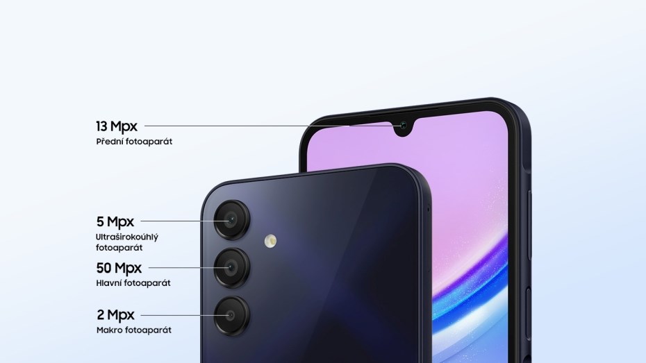 Samsung Galaxy A15 50 Mpx hlavní fotoaparát